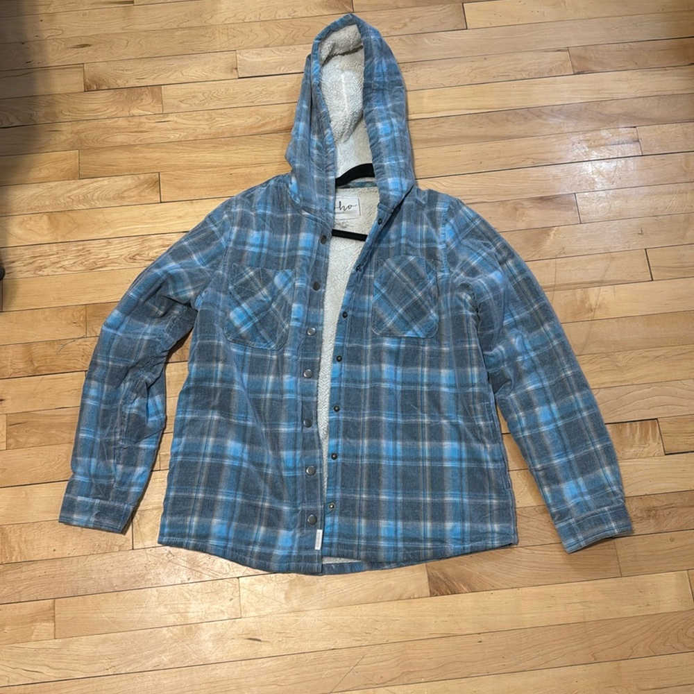 Sherpa flannel sweater/jacket